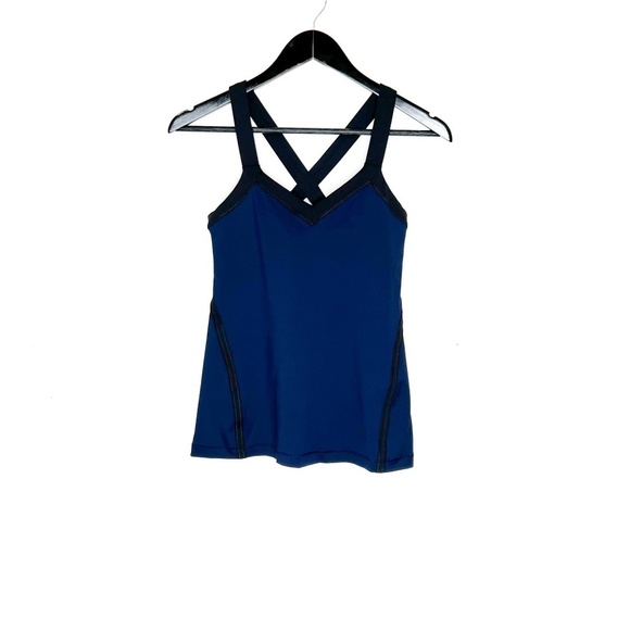 lululemon athletica Tops - Lululemon Tank Push Your Limits Crossed Straps on the Back